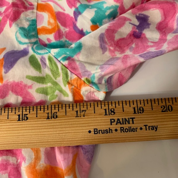 Lauren Ralph Lauren Floral Button Shirt Women PS Multicolor Watercolor Cotton - Picture 4 of 7